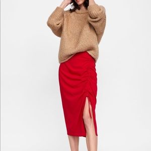 Zara red skirt
